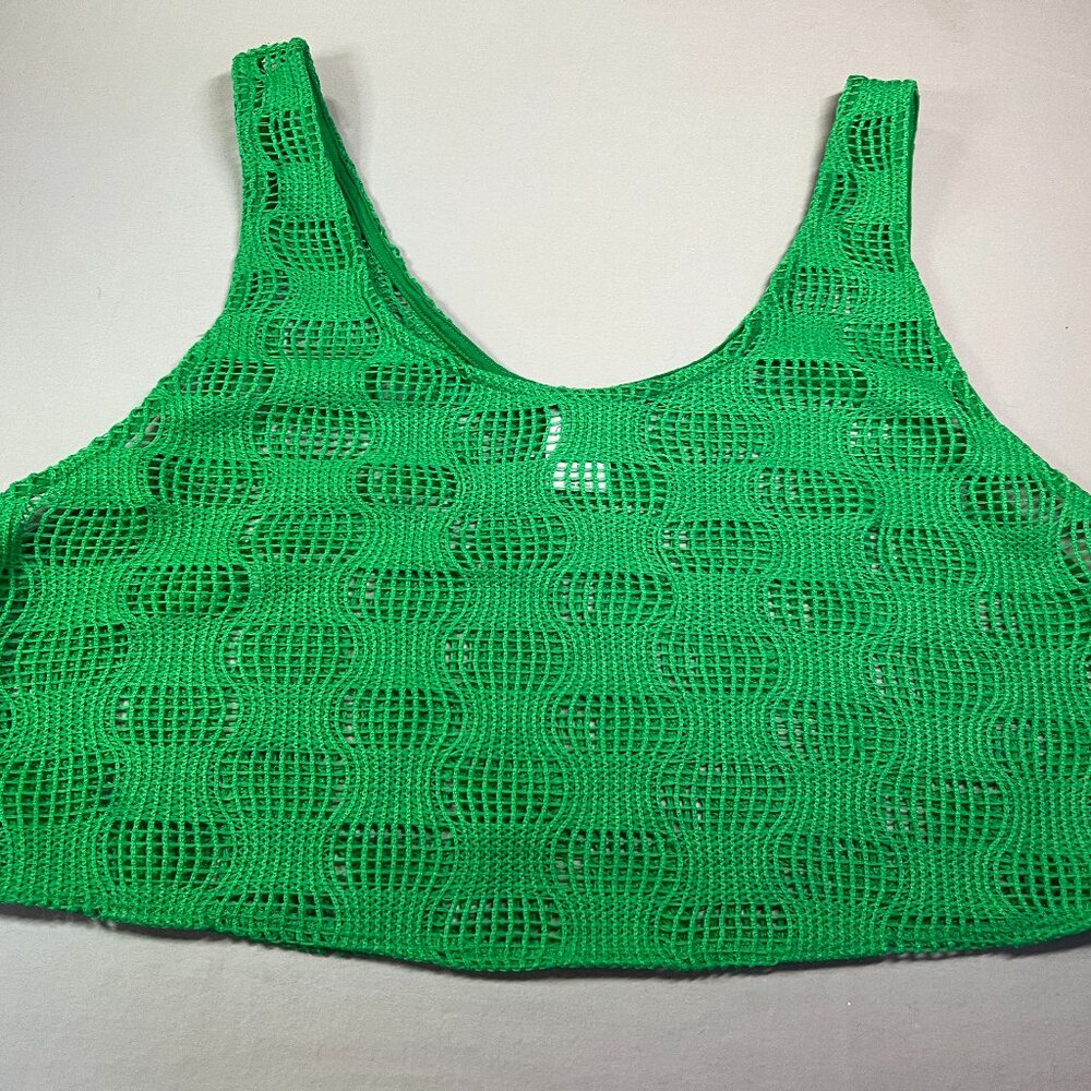 Wild Fable Netted Tank Top Size Larger Green